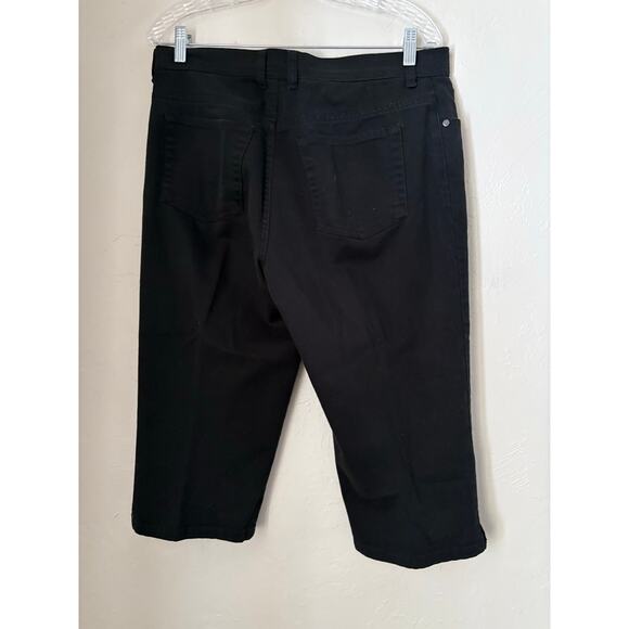 Gloria Vanderbilt Petite 12P Black Capri Jeans Stretch Cotton Spandex Mid Rise - Picture 5 of 5